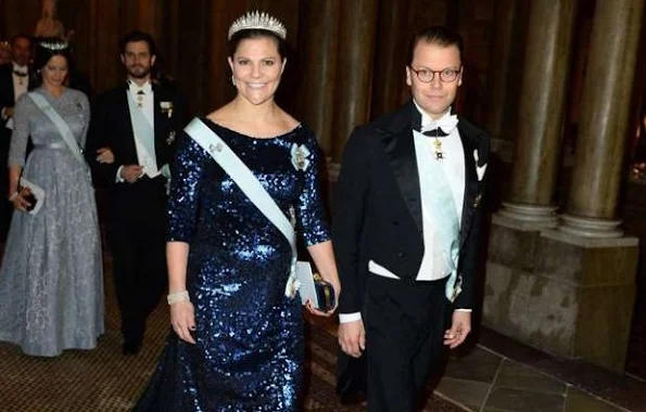 Crown Princess Victoria and Prince Daniel, Prince Carl Philip and Princess Sofia, Princess Madeleine and Christopher O'Neill attend the Royal dinner