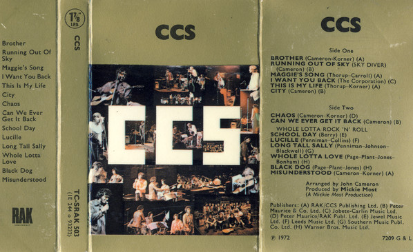 Whole lotta текст. CCS whole Lotta Love. Collective Consciousness текст. CCS - CCS 1st 1971. CCS the best Band in the Land.