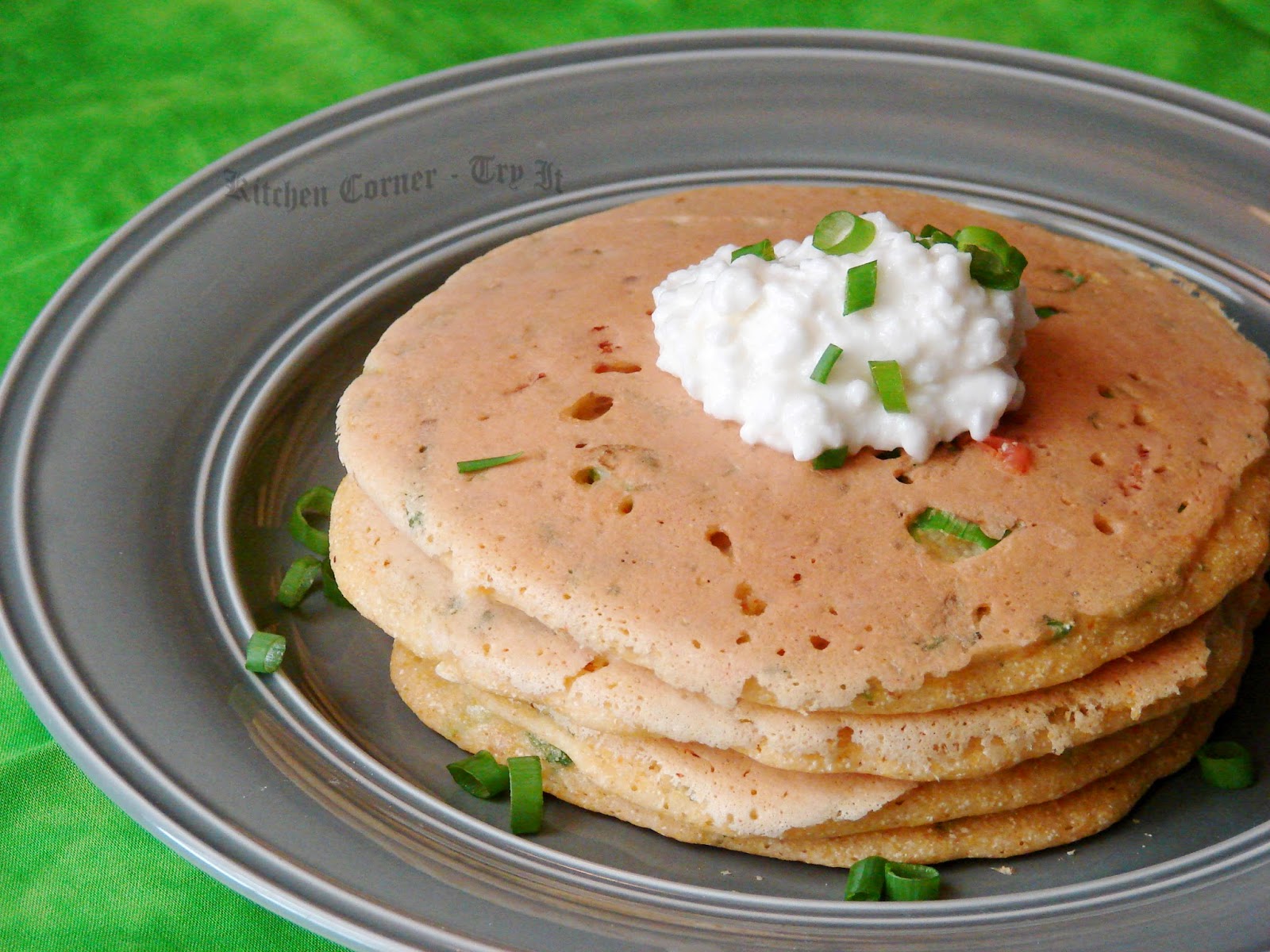 Cornmeal Scallion pancakes