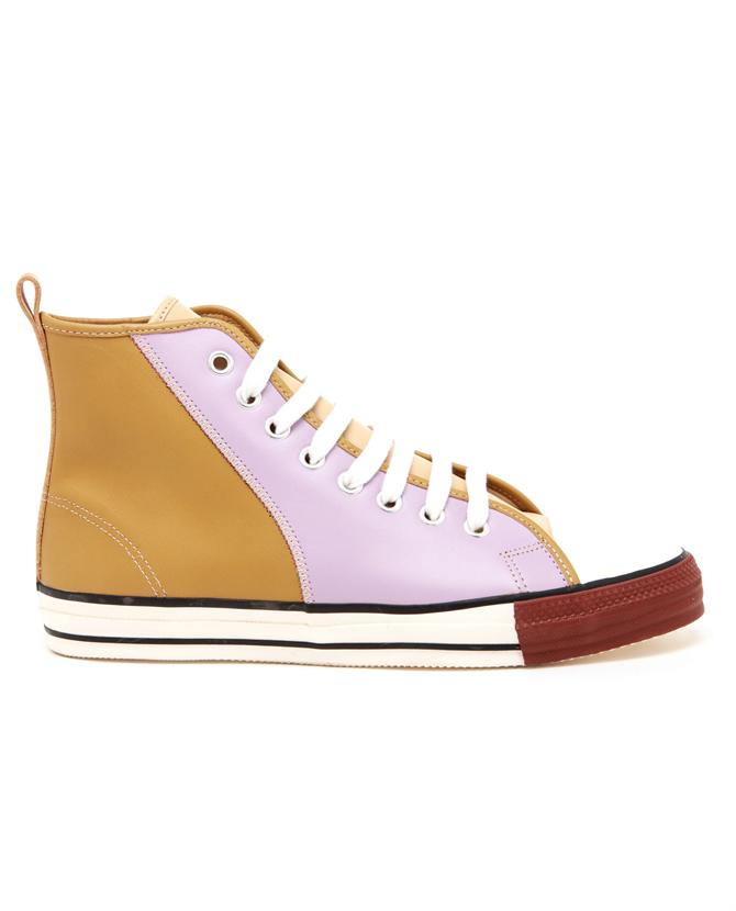 brown leather baseball boots