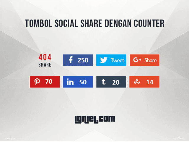 Tombol Share Media Sosial Dengan Counter Tombol Share Media Sosial Dengan Counter