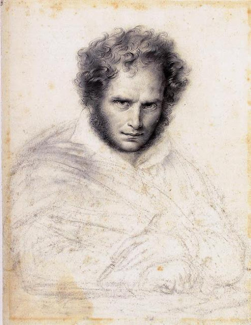 Trailblazer of the Romantic Movement: Anne-Louis Girodet, self portrait, dated 1824