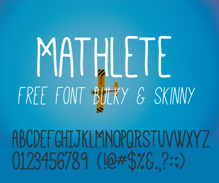 Download Font Handletter Tulisan Tangan Terbaik - Mathlete Font