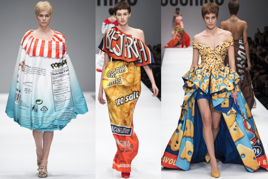 Moschino by Jeremy Scott - Fall Winter 2014 - Crispy chips fashion trend