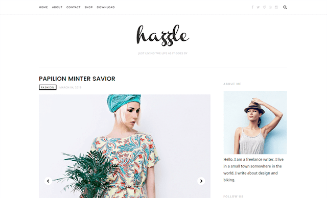 Hazzle Hazzle Clean & Minimal Blogger Template