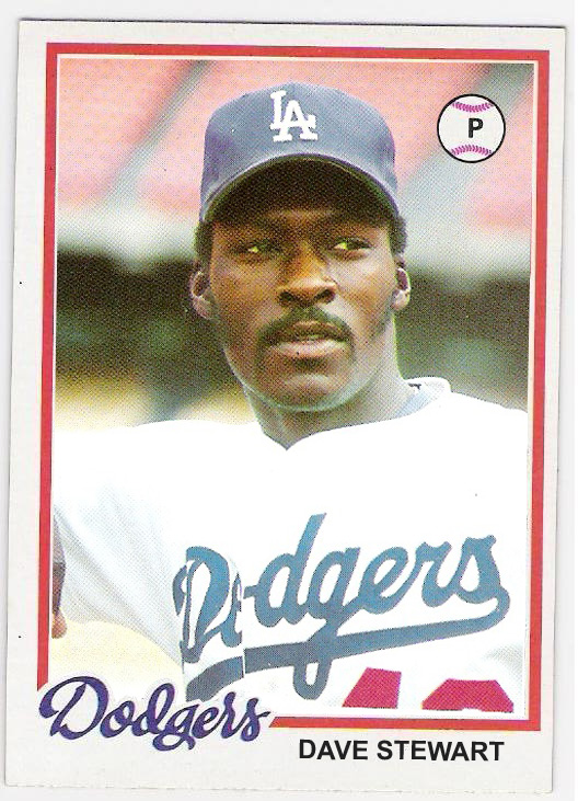 the dave stewart 1978 topps burger king dodger/update card that should have  been - garvey cey russell lopes