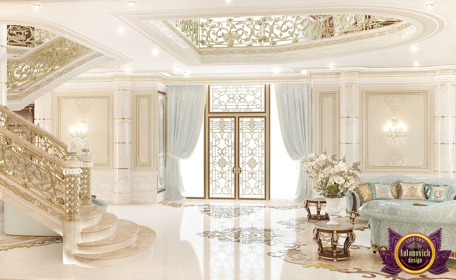 LUXURY ANTONOVICH DESIGN UAE: Villa Interior in Abu Dhabi of Luxury