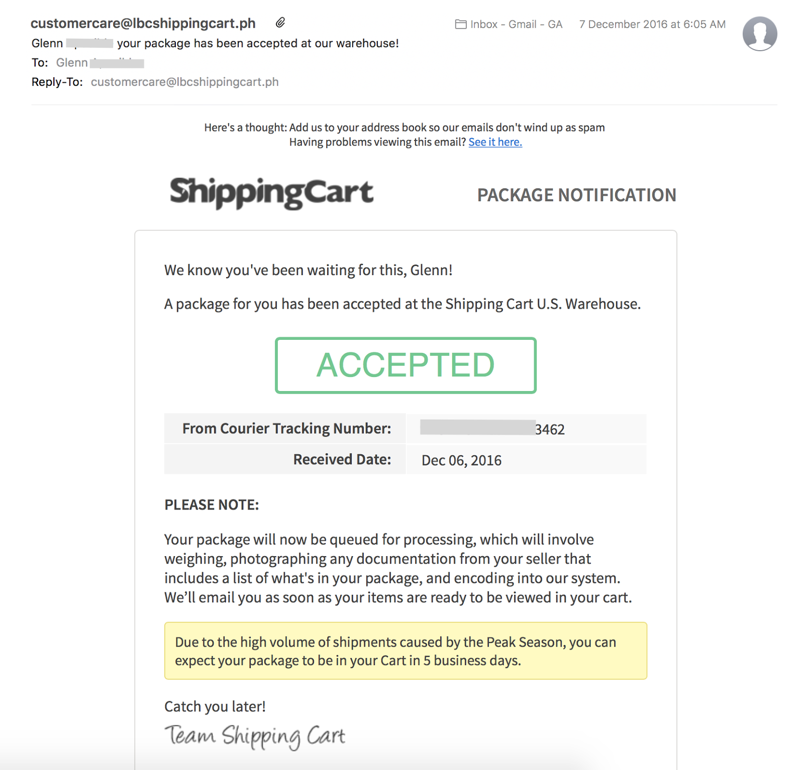 My Shipping Cart Experience Macbook Pro from US to the Philippines
