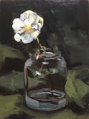 "November rose", floral stil life painting by Philine van der Vegte "November rose", floral stil life painting by Philine van der Vegte