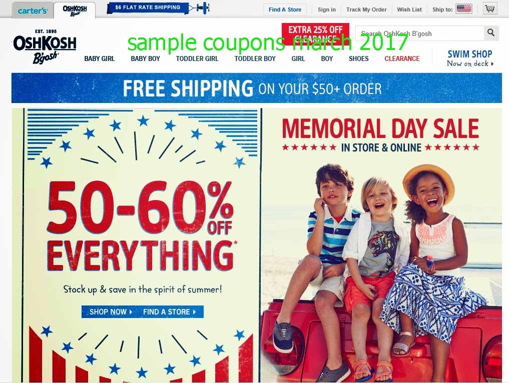 Oshkosh printable coupon october 2018