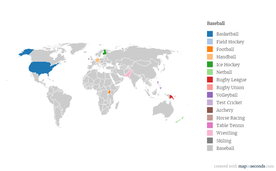 This Map Shows The Most Popular Sports by Countries in The World