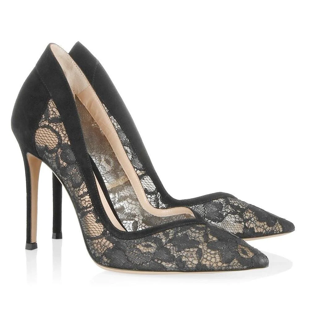 Crown Princess Mary  - GIANVITO ROSSI Lace -Suede Pumps