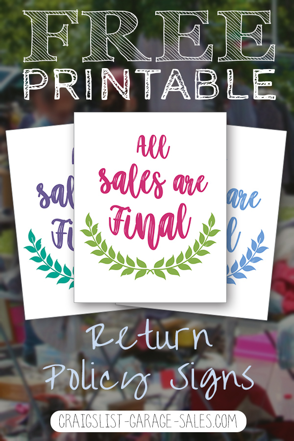 free printables cute all sales are final signs craigslist