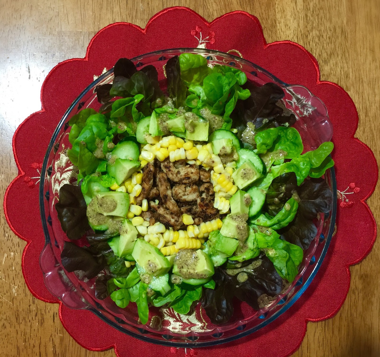 Honey Mustard Chicken And Avocado Salad
