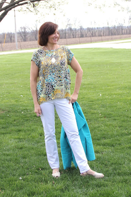 Style Maker Fabrics' Spring Canvas Blog Tour - Jade Twill for a jacket Burda 6661 and Rayon Challis in McCall's 7093