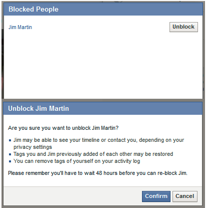 Unblock Someone On Facebook