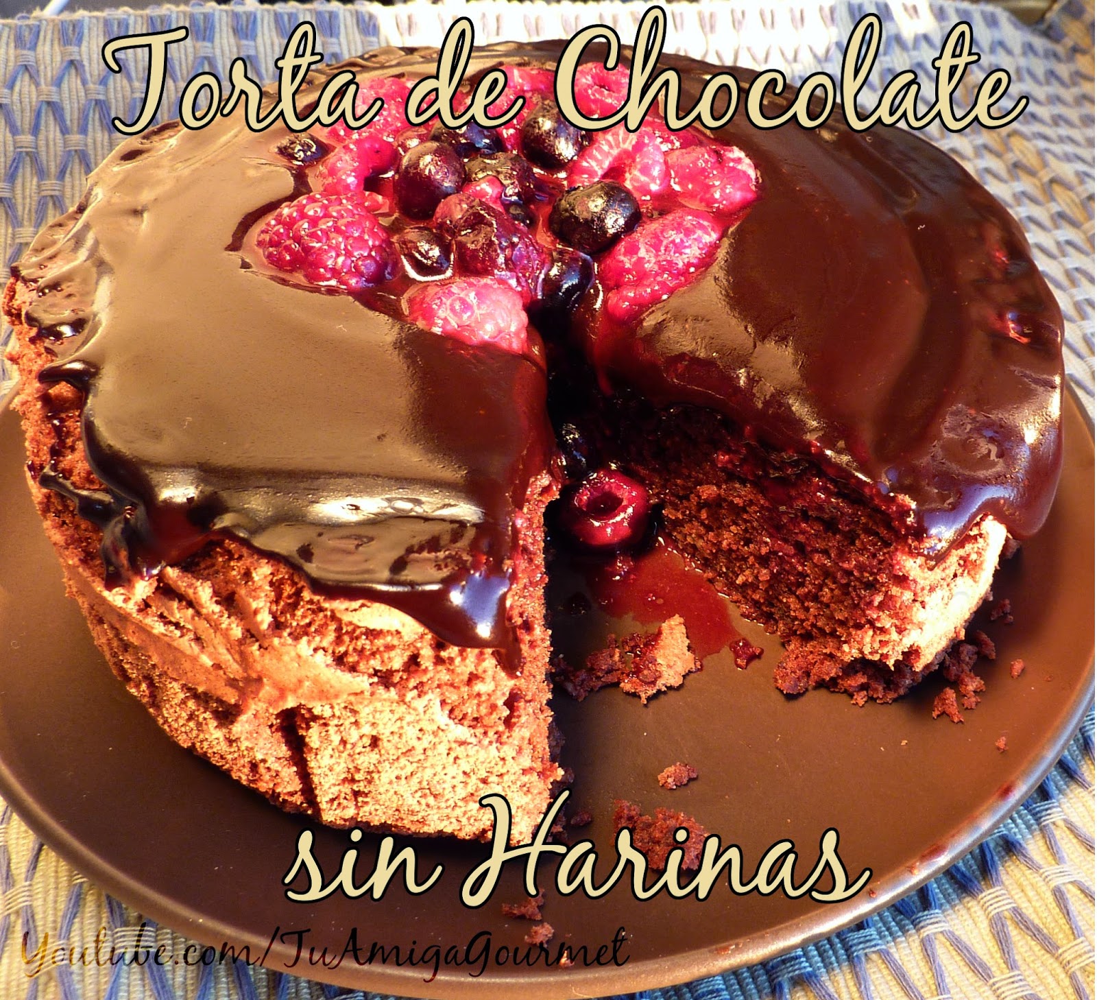 Receta: Pastel de Chocolate con Almendras sin harinas