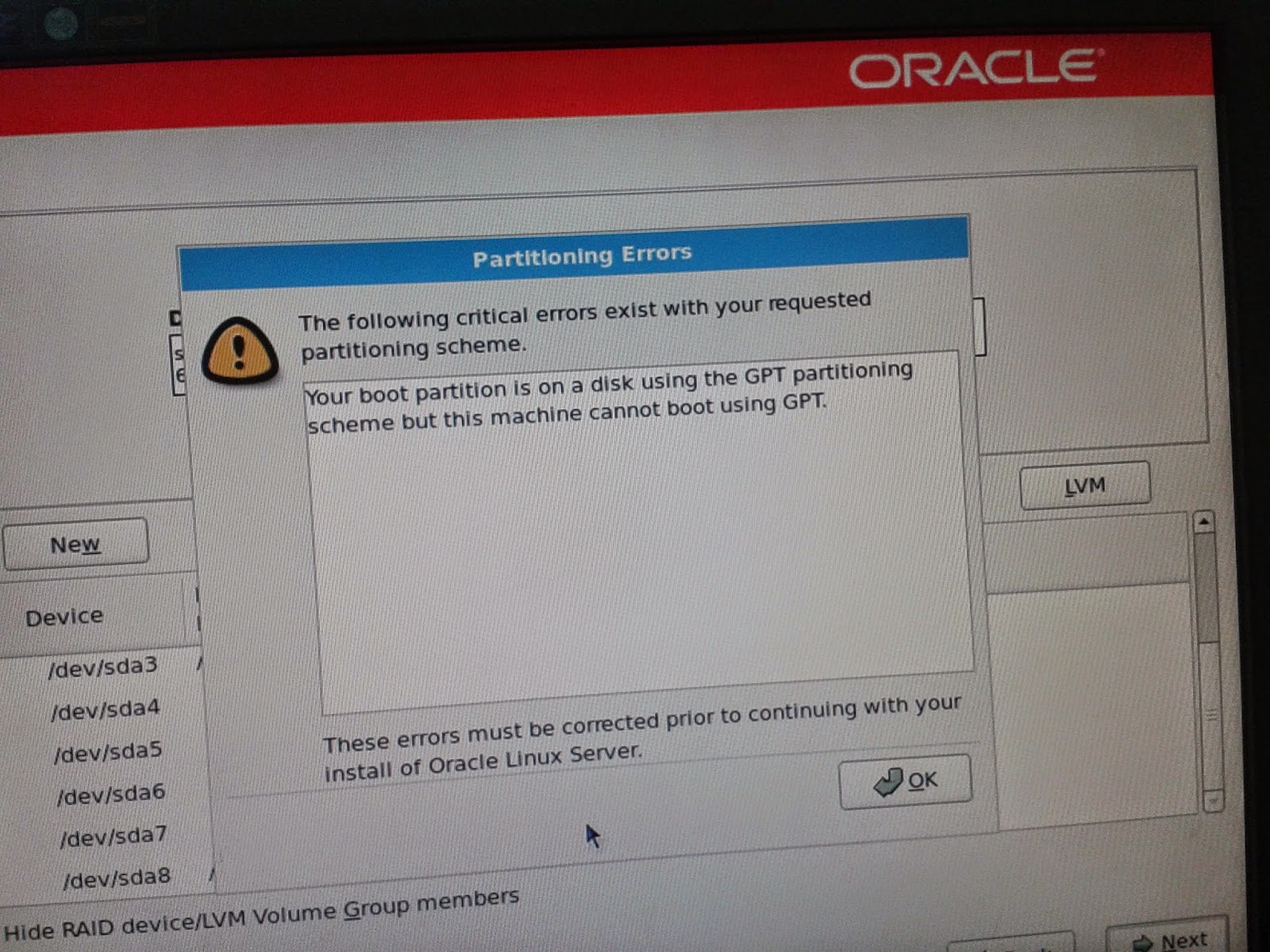 Sujeet APPS DBA Your boot partition is on a disk using the GPT