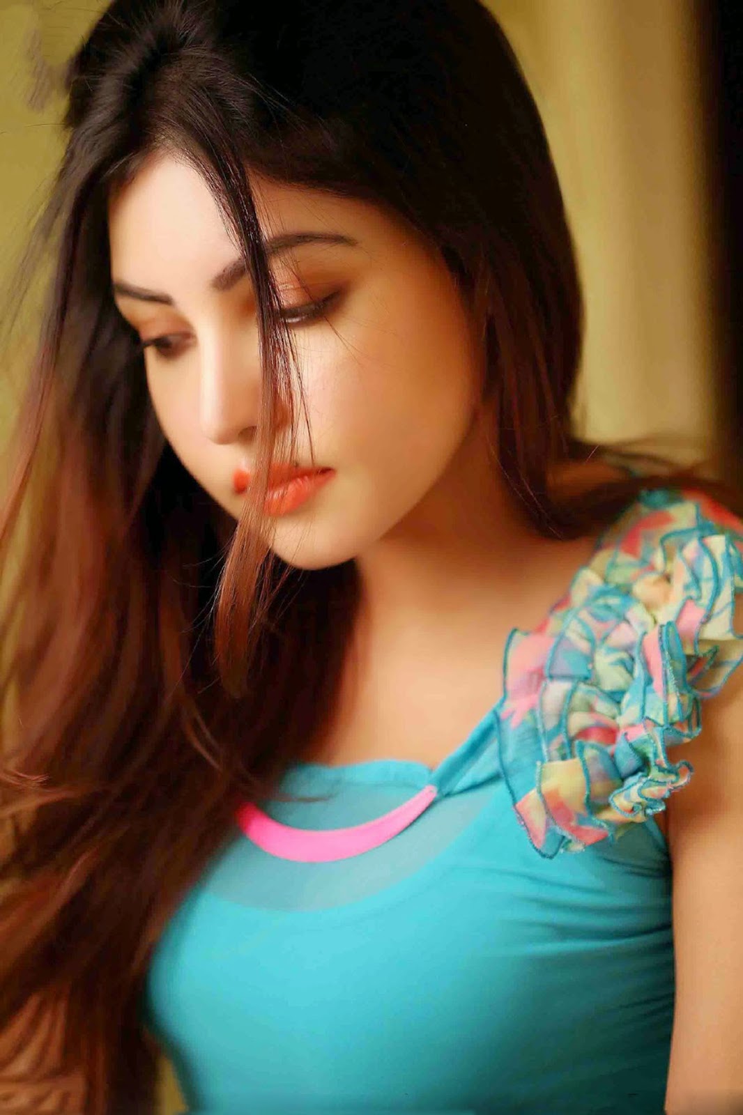 Desi Actress Pictures Komal Jha Blue Dress Cute Hd Photos ★ Desipixer
