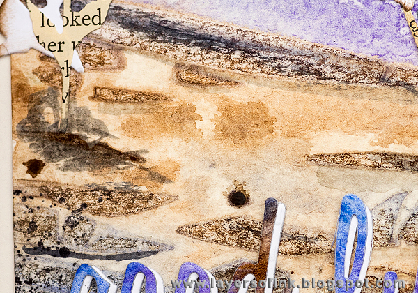 Layers of ink - Textured Watercolour Journal Page by Anna-Karin