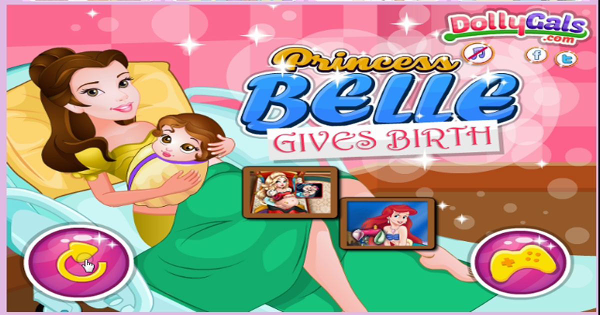 Princess Belle Pregnant | Baby Birth and Care game for kids | Frdnz