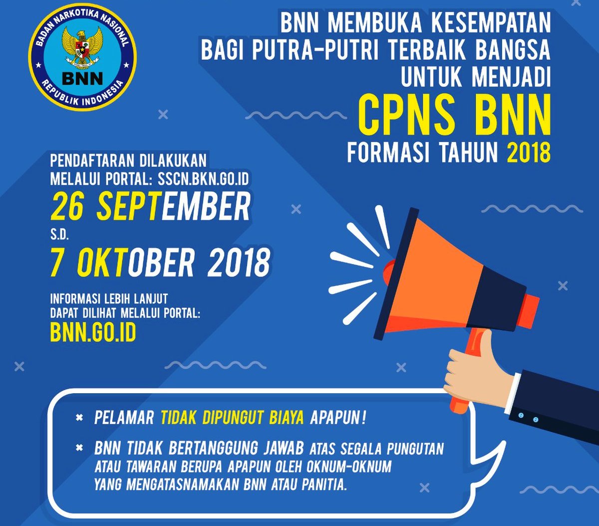 Seleksi cpns bnn 74 untuk formasi slta sederajat list kerja aceh