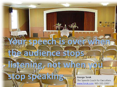 Your audience stops listening