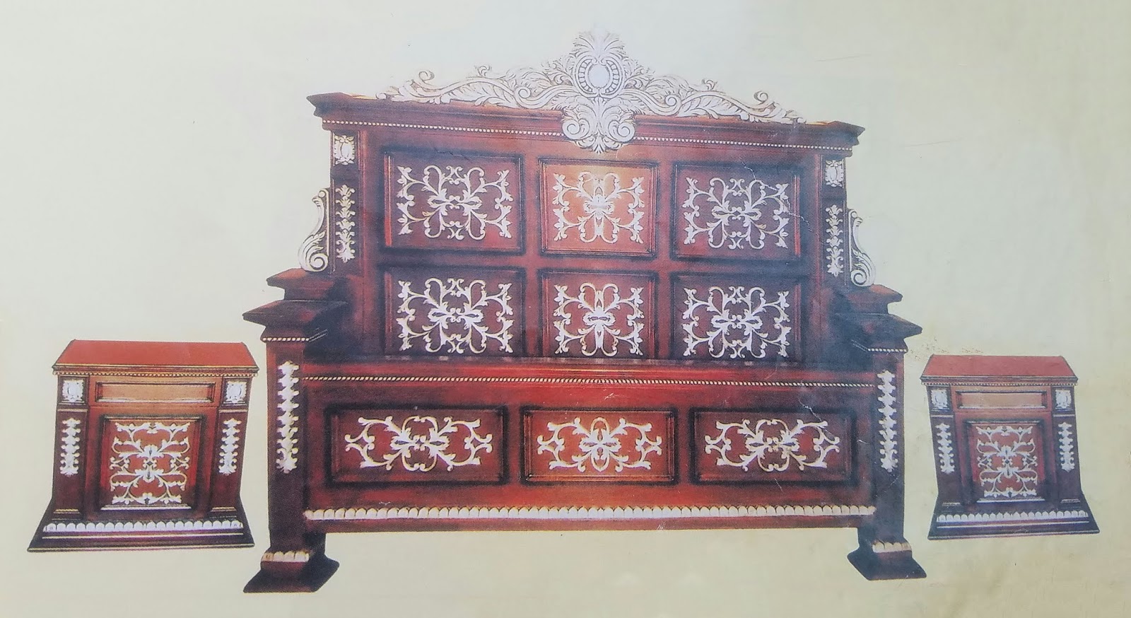 Modern Chinioti Bed Set Designs in Catalogue Collection Peshawar