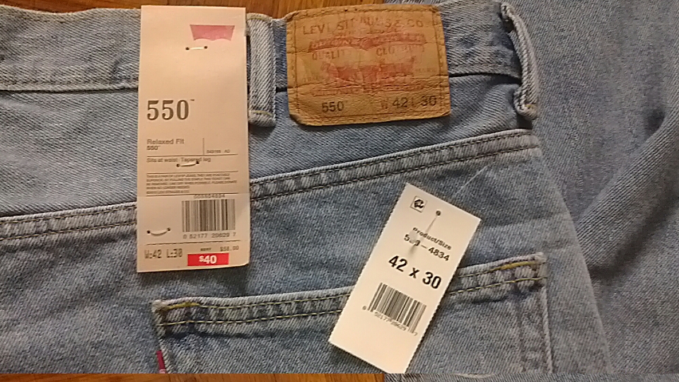Jeans by Example: Levis 550 Loose Straight W42 L32 - Stonewash (New ...