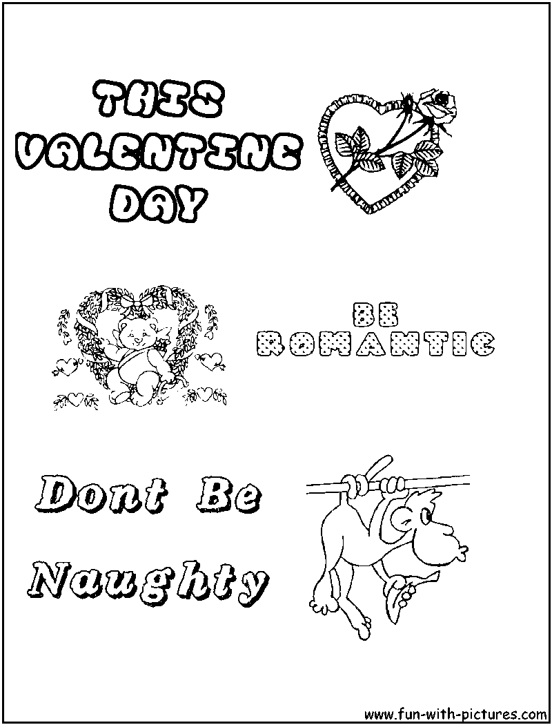 valentine card coloring pages - photo #16