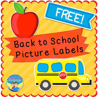 Back to School Picture Label Freebie from Looks-Like-Language