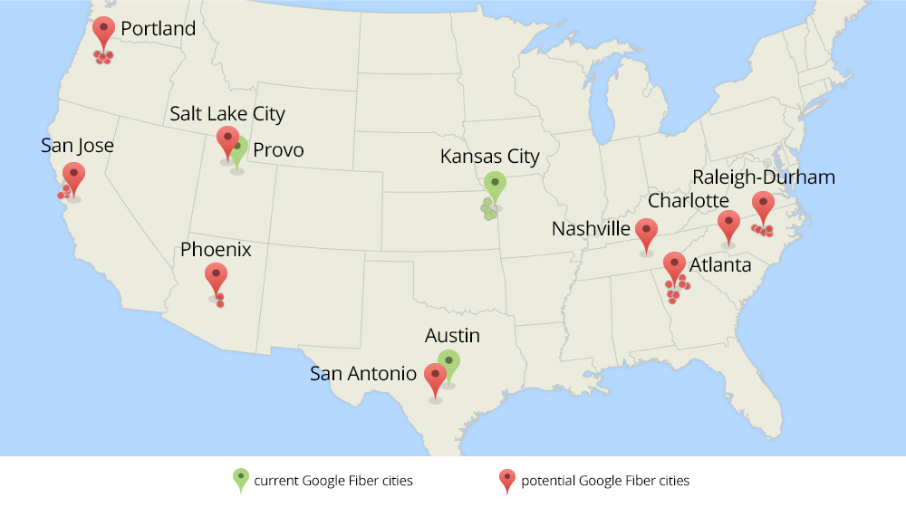 Official Google Blog: Exploring new cities for GOOGLE FIBER