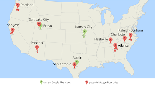 Exploring new cities for Google Fiber
