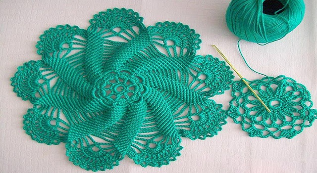 Stitch of crochet napkin round - CROCHET YARN PATTERNS