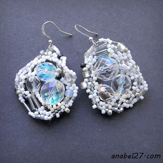 boho bohemian jewelry beadwork earrings white wedding bride