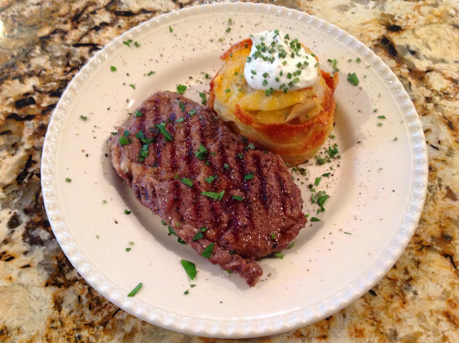 What's Cooking at the Bullmann's Grilled Grass Fed Rib Eye Steak with