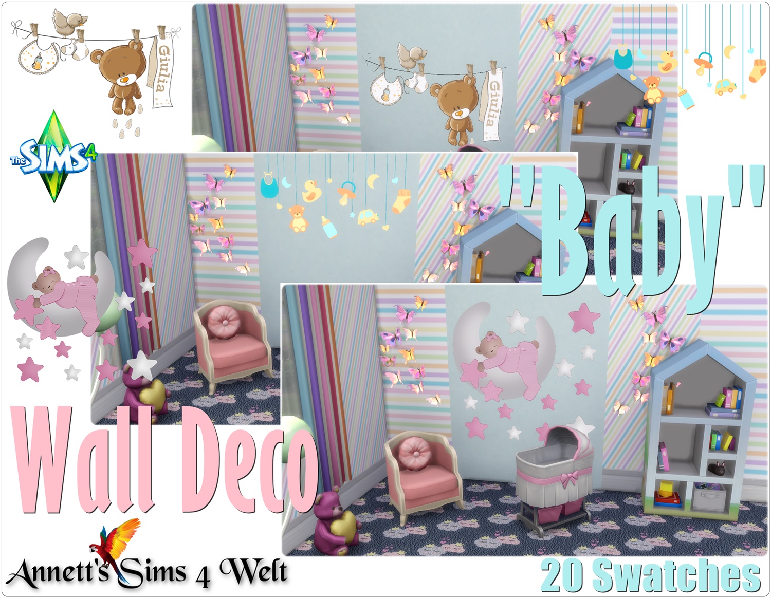 Sims 4 CC's - The Best: Wall Deco "Baby" by Annett85