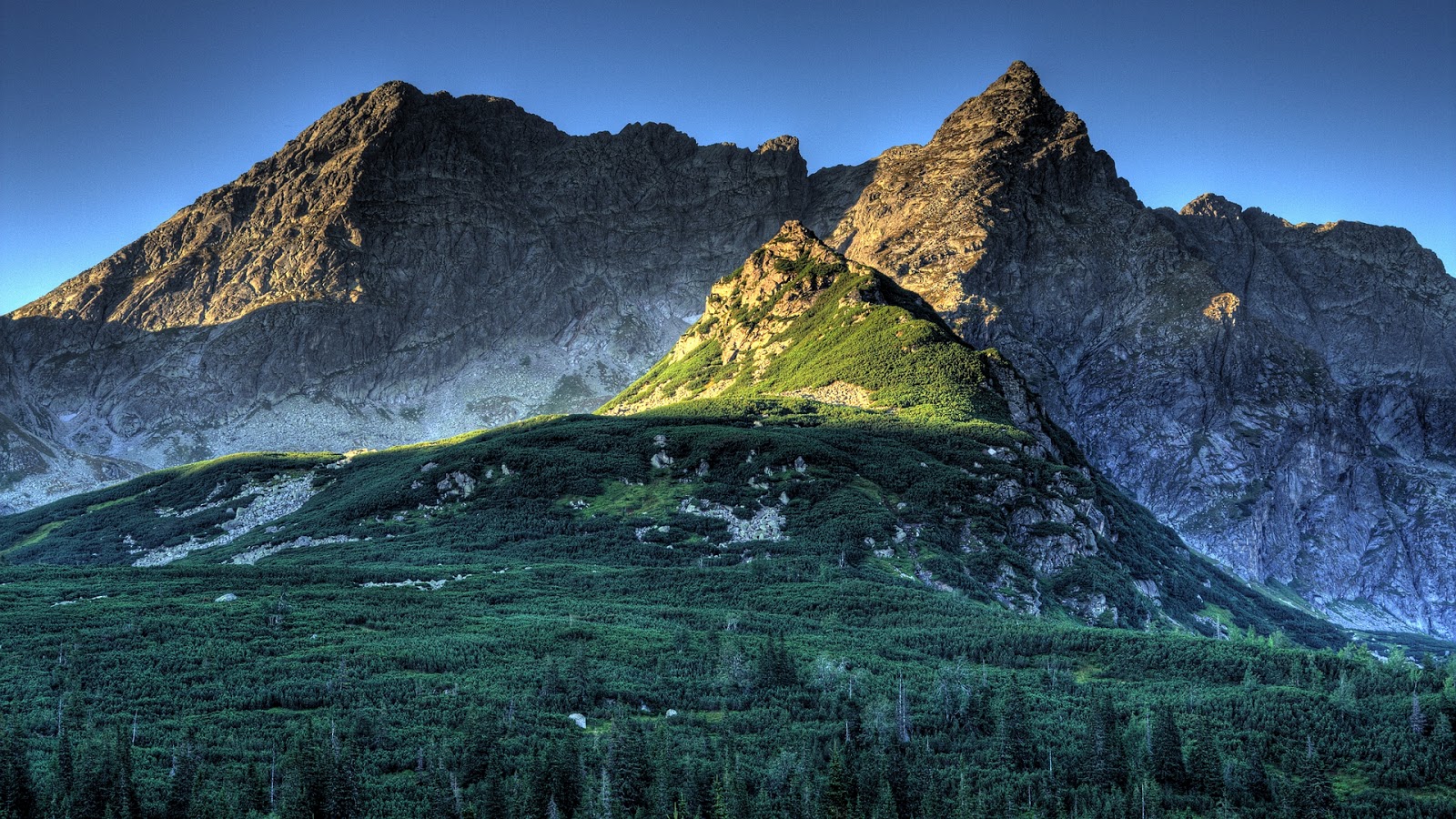 Pasmo Górskie Na Granicy Niemiec I Czech tatry, polskie góry, pasmo górskie, widok, krajobraz, zdjęcia, tapeta