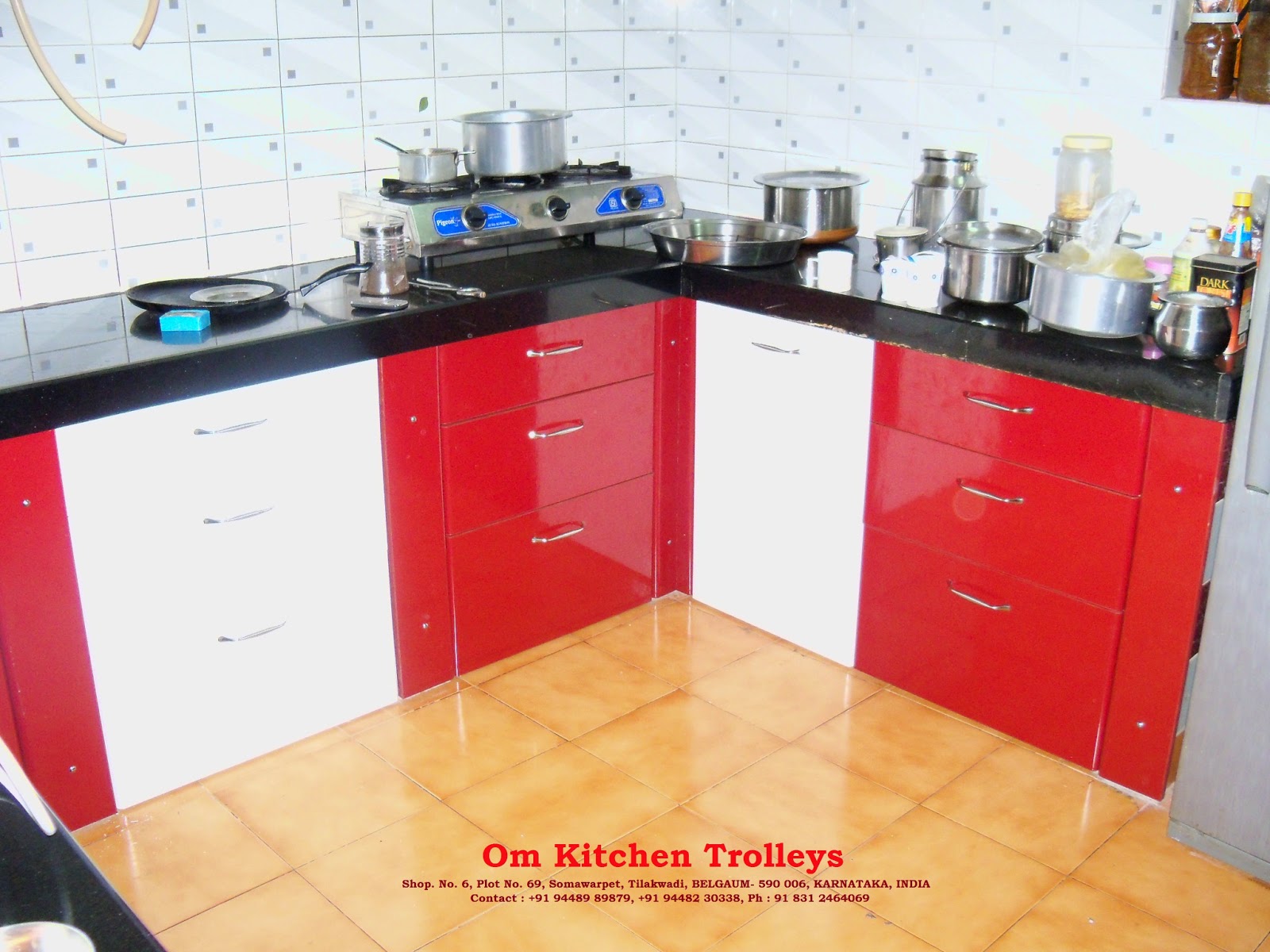 Om Kitchen Trolleys Modular Kitchen Trolleys