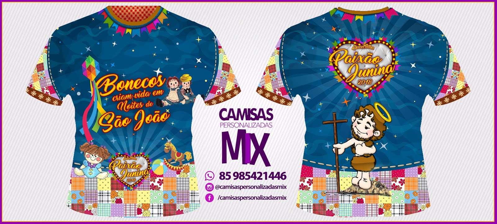camisas de festas juninas