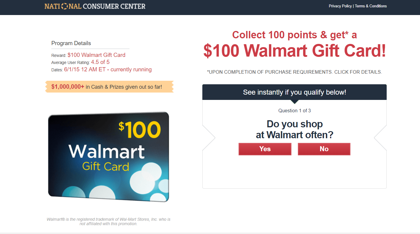 Get A 100 Walmart Gift Card Daily Free Amazing Offers
