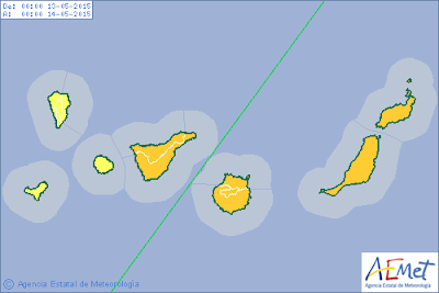 martes y miércoles alerta calor Canarias 12, 13 mayo