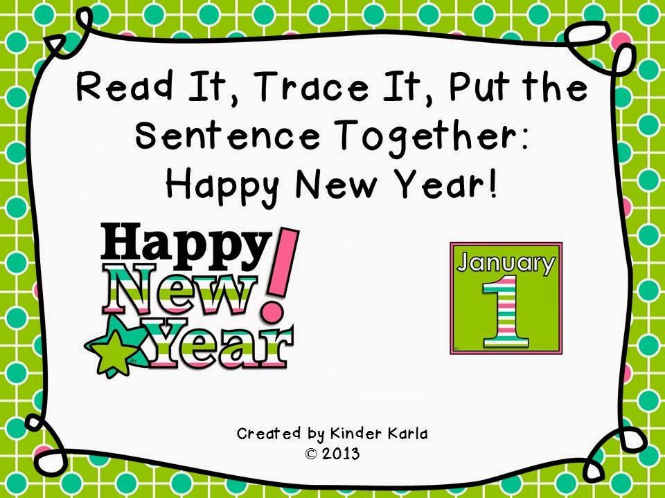 Karla's Kreations New Year Put Together Sentences