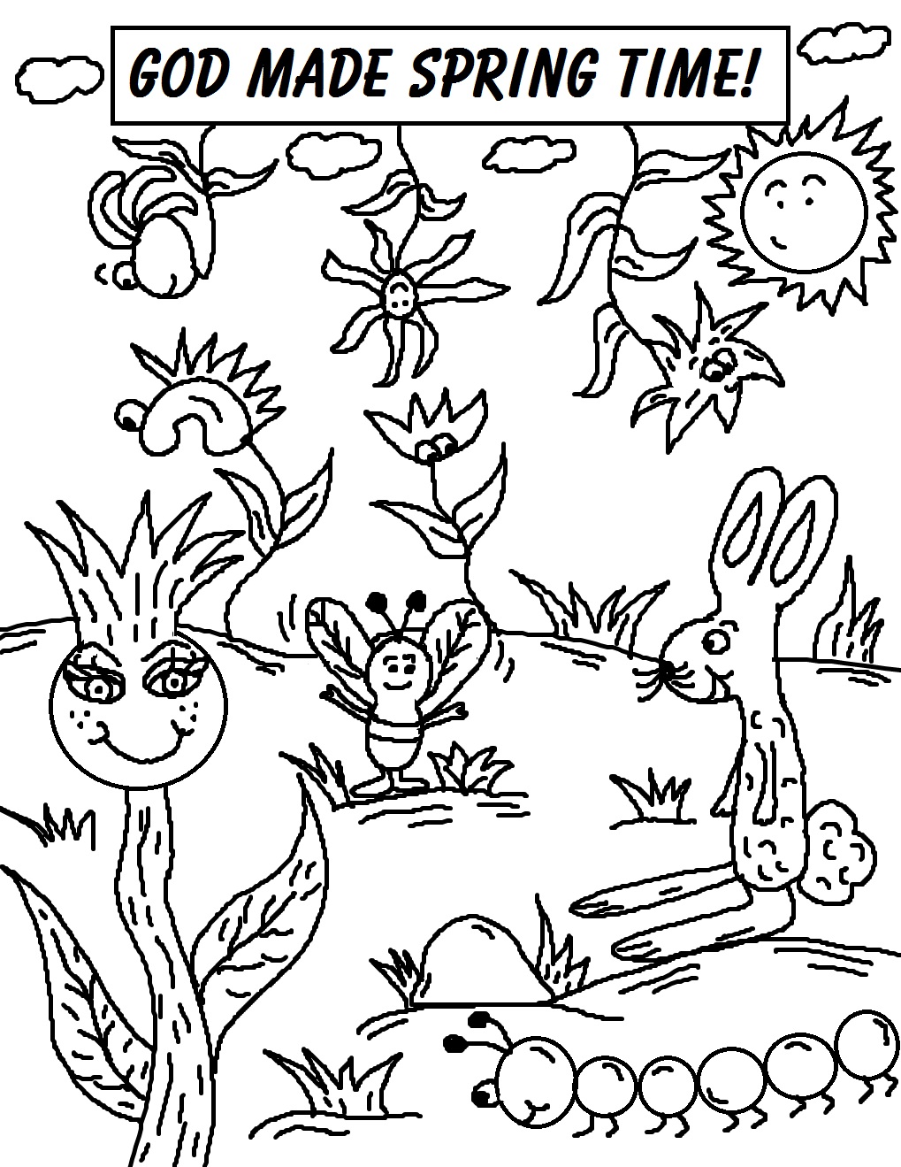 Springtime Coloring Pages | Holiday Coloring Pages