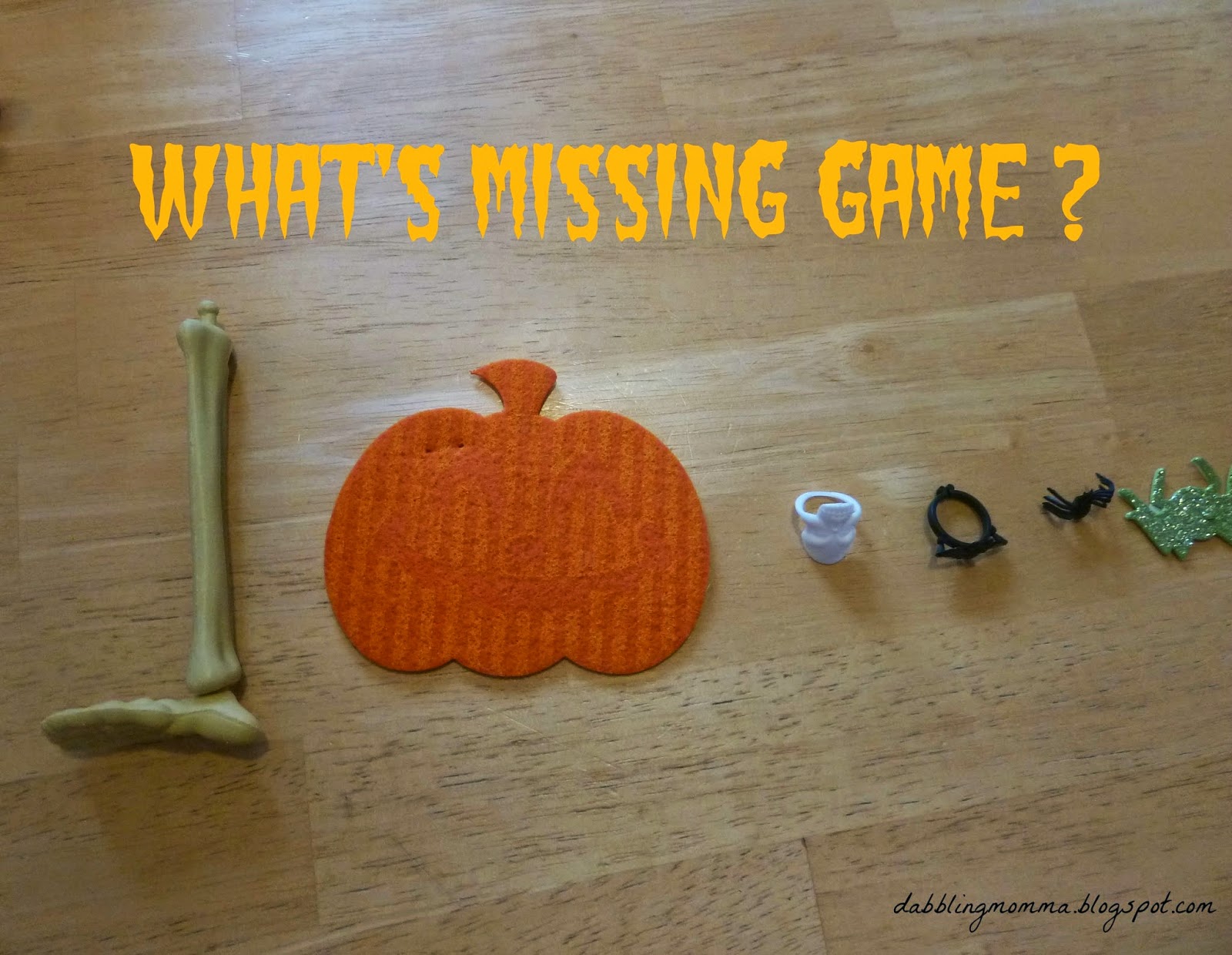 Dabblingmomma What�s Missing Game? (Halloween style!)