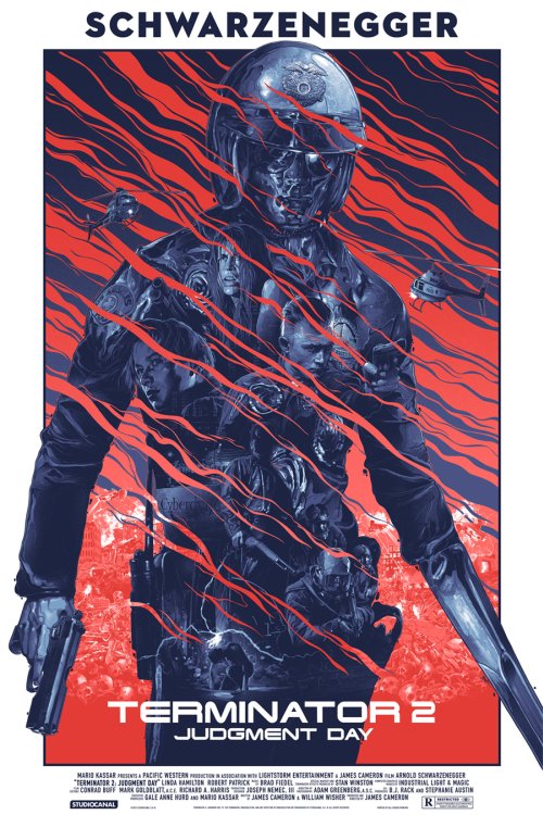 Grzegorz Domaradzki ilustrações cartazes pôsteres filmes arte cinema Terminator 2: Judgment Day (O Exterminador do Futuro 2: O Julgamento Fina)