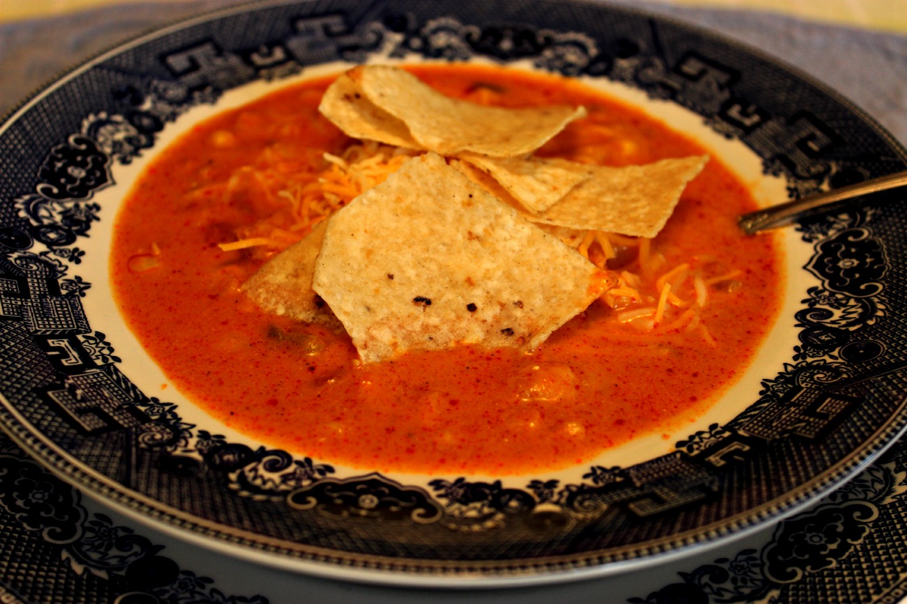 Sweet Tea and Cornbread Creamy Tortilla Soup!