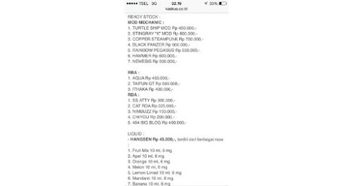 HARGA VAPE YANG MAHAL