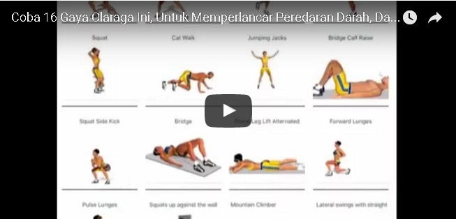 Video 16 Gaya Olahraga Ringan untuk Memperlancar Peredaran Darah! Lihat dan Coba! Video 16 Gaya Olahraga Ringan untuk Memperlancar Peredaran Darah! Lihat dan Coba!