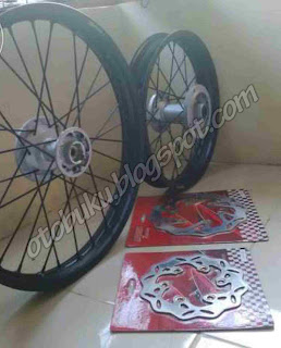 Velg Kawahara 1 Set Depan Belakang Dengan Tromol dan Rujinya Velg Kawahara 1 Set Depan Belakang Dengan Tromol dan Rujinya